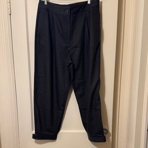 Zara Charcoal pants button cuff detail pockets size large